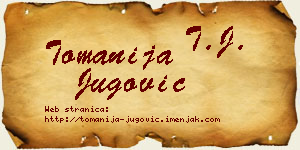 Tomanija Jugović vizit kartica